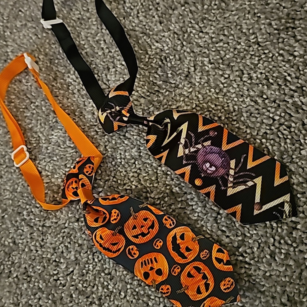 🟠Pet Halloween Ties #A3